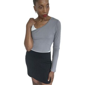 AMBIANCE APPAREL•SIZE L•BLACK•MINI SKIRT